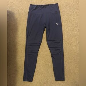 PUMA Women's Moto Tights Moisture Wicking Workout Activewear *Navy*